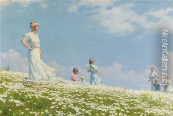 Summer Oil Painting - Charles Courtney Curran