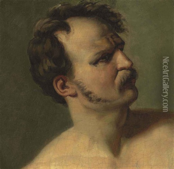 Man In Profile (study) Oil Painting - Theodore Gericault