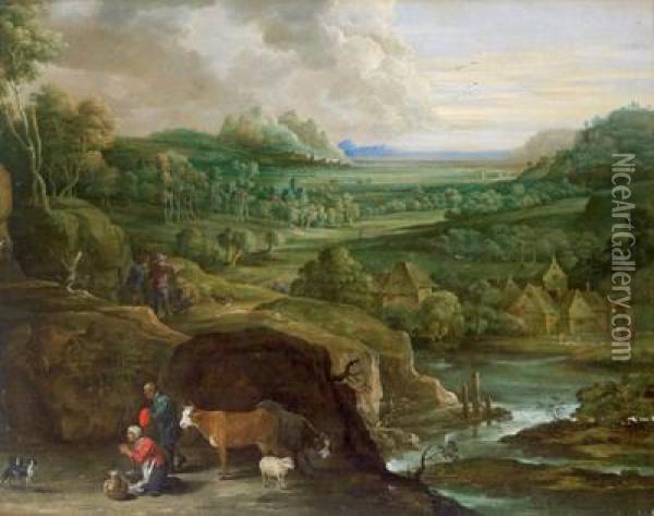 E David Teniers Oil Painting - Lucas Van Uden