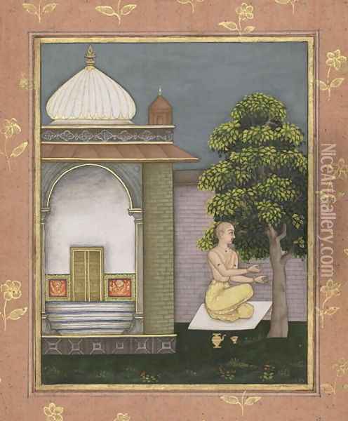 Bangal Ragini, from Bikamer, Rajasthan, 1694 Oil Painting - Rukn-ul-din