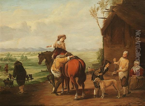 A Rest During The Hunt Oil Painting - Jan Victors