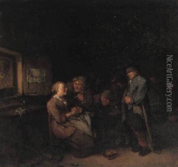 Peasants In Taverns Oil Painting - Egbert van Heemskerck the Elder