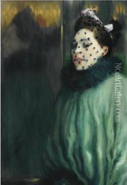 Femme A La Voilette Oil Painting - Louis Anquetin