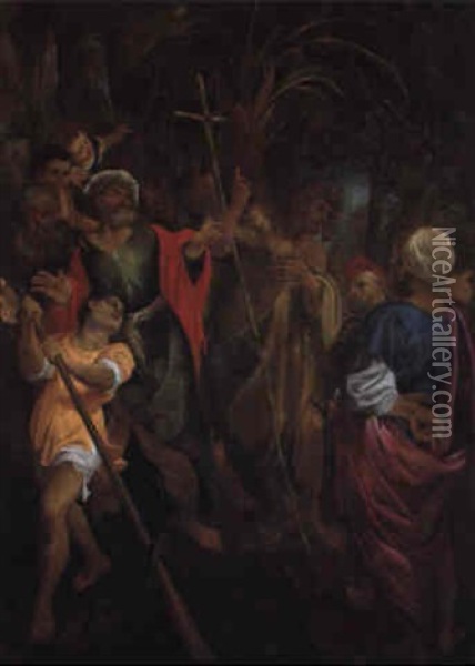 La Predication De Saint Jean Baptiste Oil Painting - Ludovico Carracci