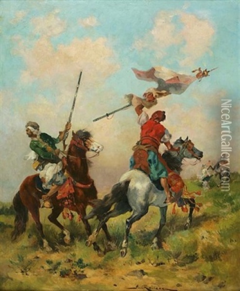 Warriors Oil Painting - Henri Emilien Rousseau