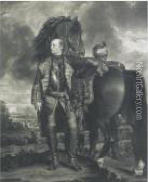 The Honourable John Manners, Marquis Of Granby, Standing Before His Horse Oil Painting - Sir Joshua Reynolds