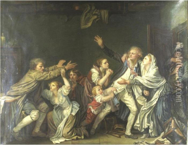 The Father's Curse: The Ungrateful Son Oil Painting - Jean Baptiste Greuze