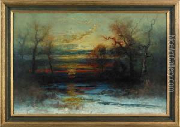 Winter Landscape Oil Painting - Christopher H. Shearer