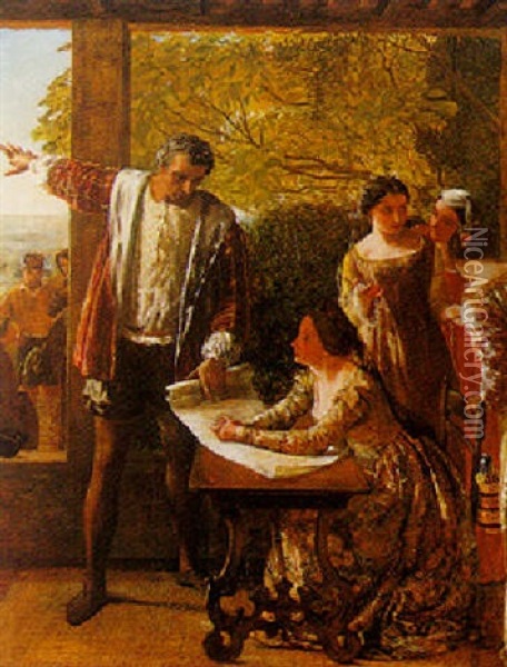 Columbus Oil Painting - James Clarke Hook