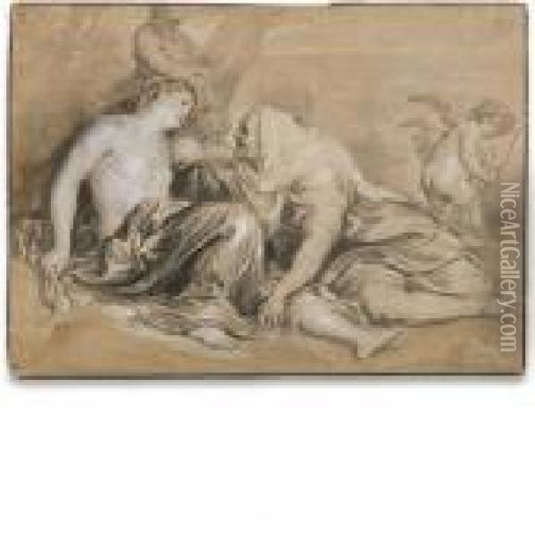 Vertumno E Pomona Oil Painting - Sir Anthony Van Dyck
