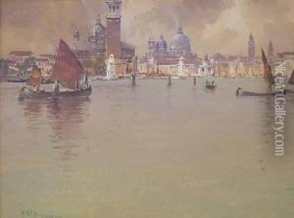 Venice From Public Square Oil Painting - Hezekiah Anthony Dyer