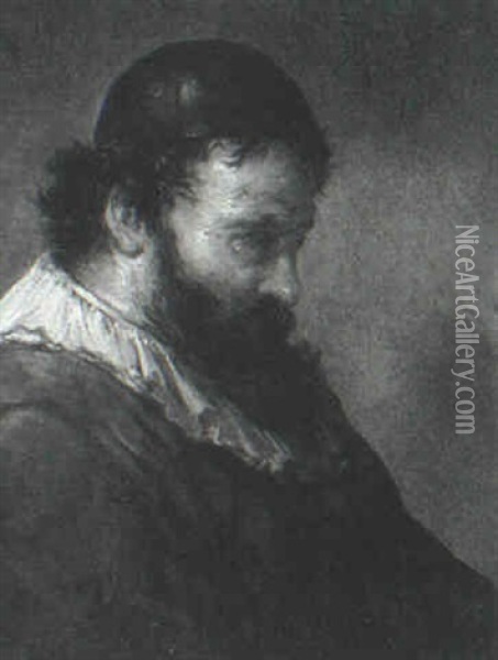 Portrait Of A Bearded Man Wearing A Cap Oil Painting - Govaert Flinck