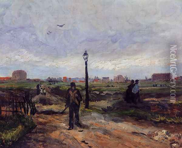 Outskirts Of Paris Oil Painting - Vincent Van Gogh