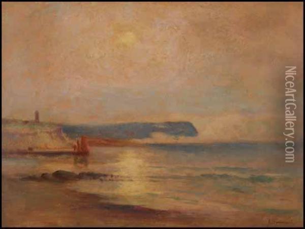 Bay Of Fundy Oil Painting - John A. Hammond