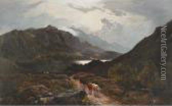 Loch Long From Glenco Oil Painting - Sidney Richard Percy
