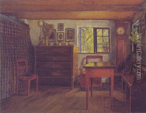 Bondestueinterior Oil Painting - Hans Andreasen Hessellund