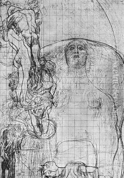 Study for Philosophy 1898-99 Oil Painting - Gustav Klimt