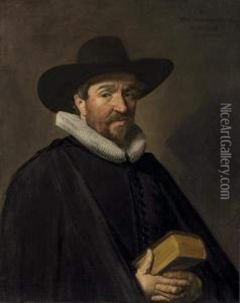 Portrait Of Conradus Vietor Oil Painting - Frans Hals