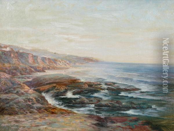 Coastal Scene, San Diego, California Oil Painting - William Henry Bancroft