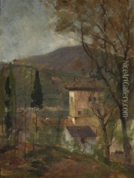 A Dream Of Italy Oil Painting - Frederick J. Mulhaupt