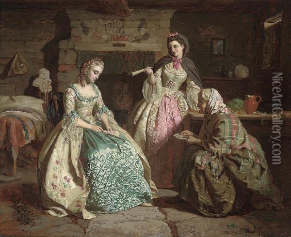 The Fortune Teller Oil Painting - Ernest Gustave Girardot
