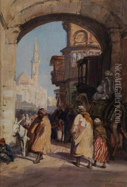 Markt In Kairo Oil Painting - Georg Macco
