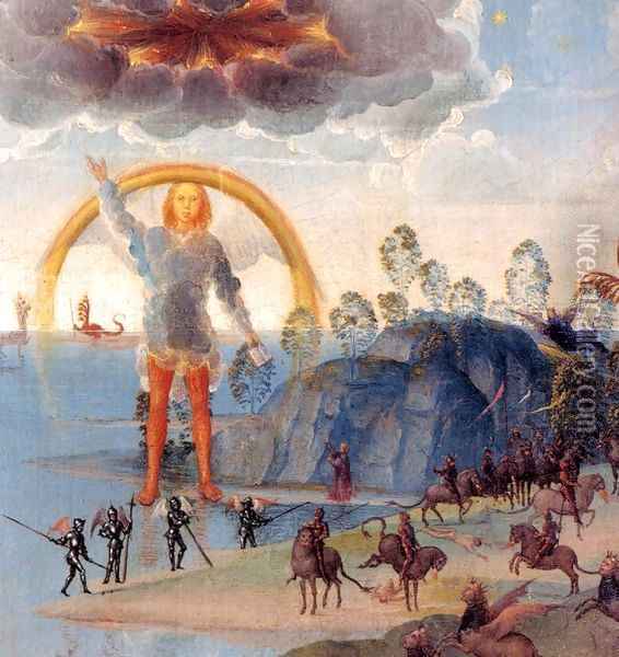 St John Altarpiece (detail) 6 Oil Painting - Hans Memling