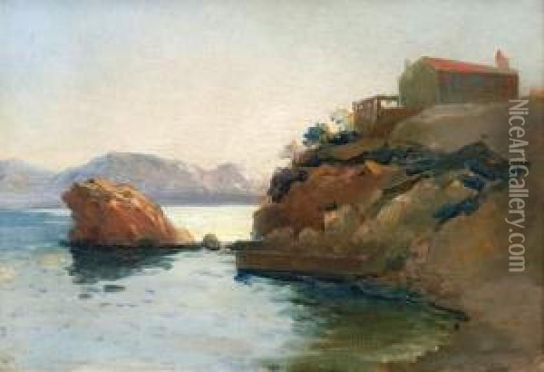 Bord De Corniche Aux Environs De Marseille Oil Painting - Louis Nattero
