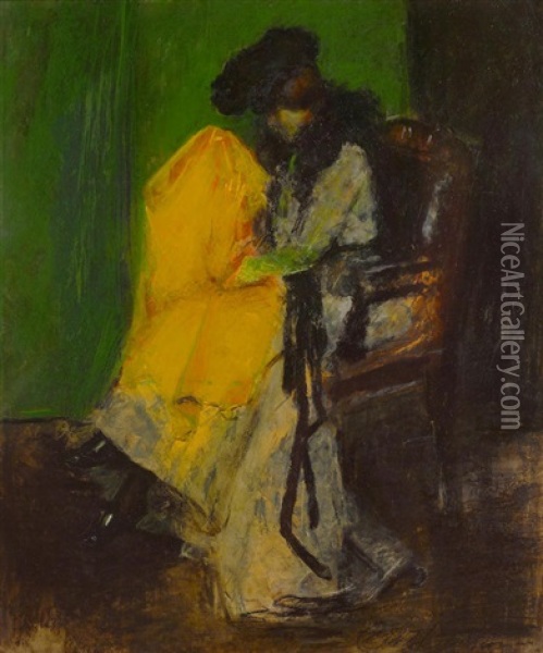The Yellow Shawl Oil Painting - Charles Webster Hawthorne