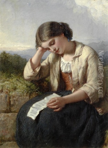 The Ballad Oil Painting - Henry Lejeune