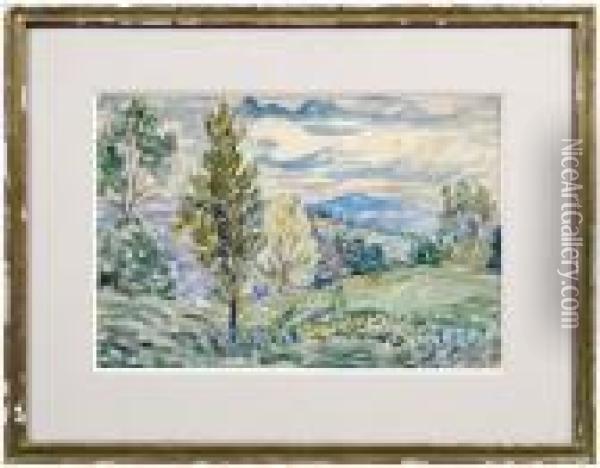 New Hampshire Hills Oil Painting - Maurice Brazil Prendergast