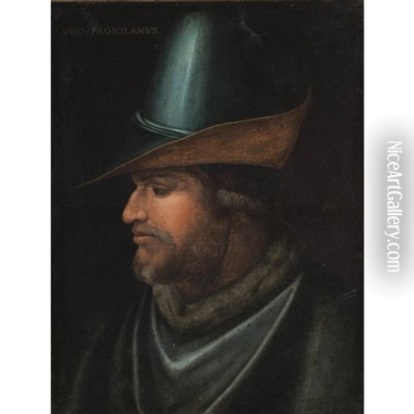Portrait Of Uguccione Della Faggiuola Oil Painting - Cristofano di Papi dell' Altissimo