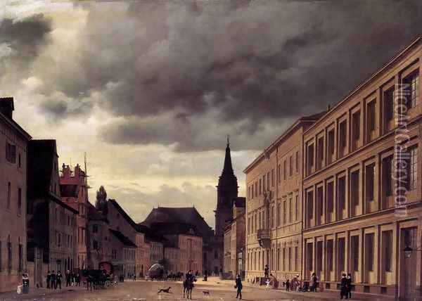 Klosterstrasse 1830 Oil Painting - Eduard Gartner