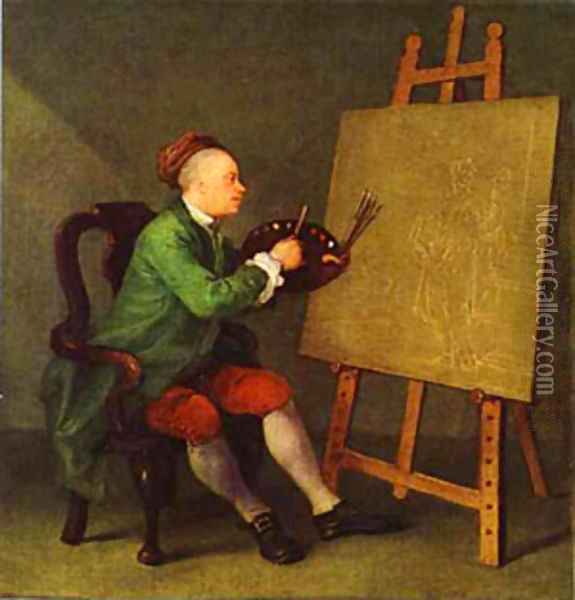 Hogarth Painting The Comic Muse 1757 Oil Painting - William Hogarth