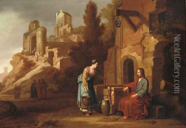 Christ and the Woman of Samaria Oil Painting - Claes Cornelisz Moeyaert