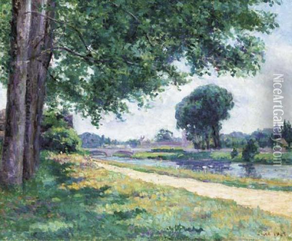 Accolay, La Cure Oil Painting - Maximilien Luce