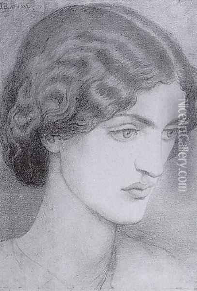 Jane Burden Oil Painting - Dante Gabriel Rossetti