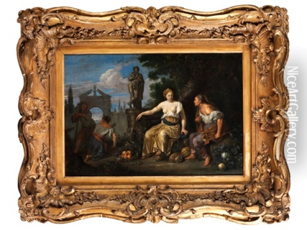 Allegorische Szene Oil Painting - Adriaen Van Der Werff