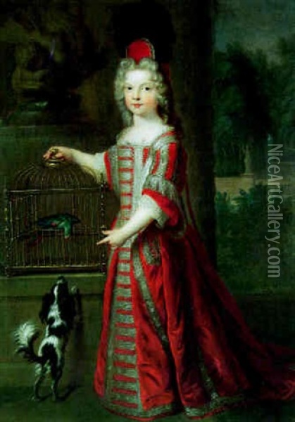 Portrait Du Duc De Berry, En Habit De Mascarade Oil Painting - Pierre Gobert