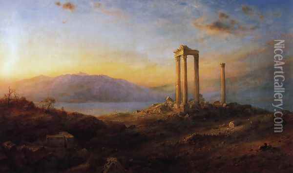 Ruins at Baalbek Oil Painting - Frederic Edwin Church