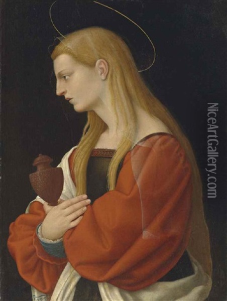 Saint Mary Magdalene Oil Painting - Girolamo Genga