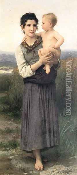 Going to the Bath Oil Painting - William-Adolphe Bouguereau