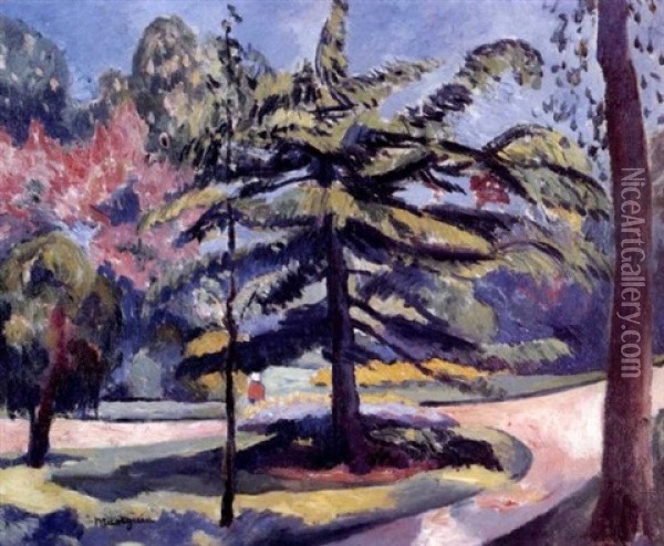 Un Sapin Au Bois De Boulogne, 1909 Oil Painting - Henri Charles Manguin