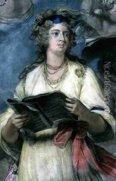 Mrs Billington as St. Cecilia Oil Painting - Sir Joshua Reynolds