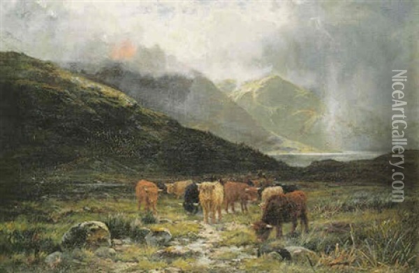 In Glen Cannich, Invernesshire Oil Painting - Louis Bosworth Hurt