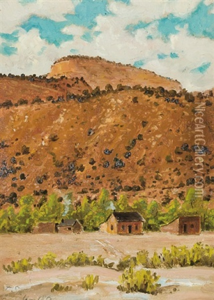 Helper, Utah; Near Toqueville, Utah (2 Works) Oil Painting - Frederick Samuel Dellenbaugh