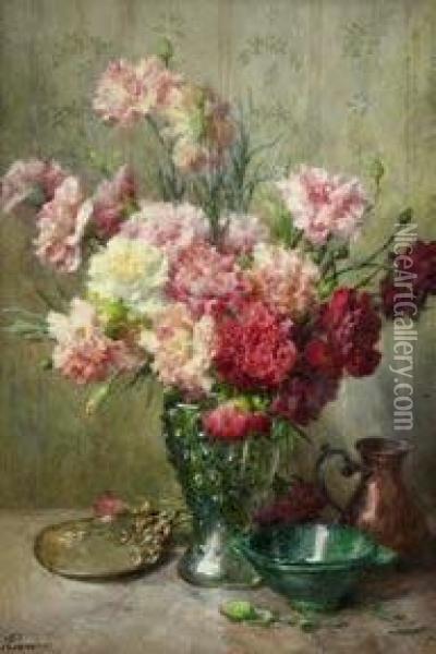 nature Morte Au Bouquet Oil Painting - Francois Rivoire