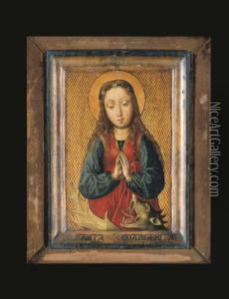 Saint Margaret Of Antioch Oil Painting - Michel Sittow