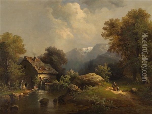 Landscape Oil Painting - Franz Emil Krause
