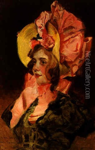 Portrait Of Suzanne Caillet Oil Painting - Emilio Sala Frances